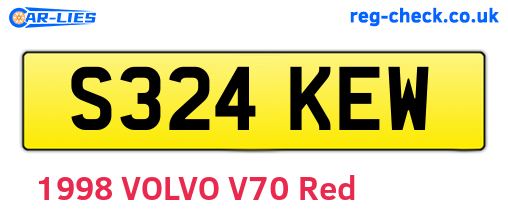 S324KEW are the vehicle registration plates.