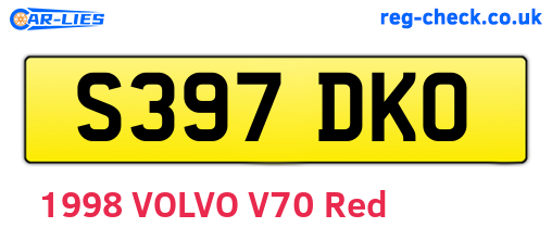 S397DKO are the vehicle registration plates.