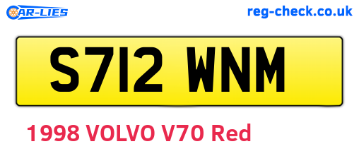 S712WNM are the vehicle registration plates.