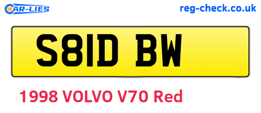 S81DBW are the vehicle registration plates.