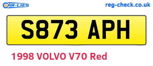 S873APH are the vehicle registration plates.
