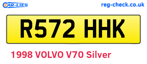 R572HHK are the vehicle registration plates.