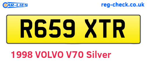 R659XTR are the vehicle registration plates.