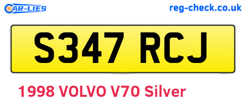S347RCJ are the vehicle registration plates.