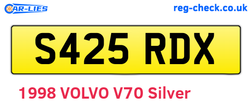 S425RDX are the vehicle registration plates.