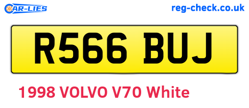 R566BUJ are the vehicle registration plates.