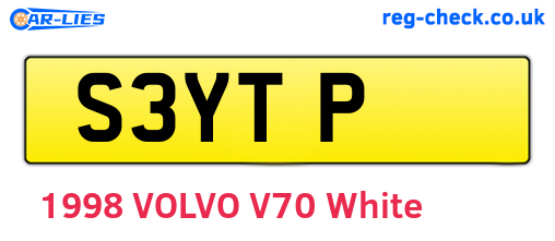 S3YTP are the vehicle registration plates.
