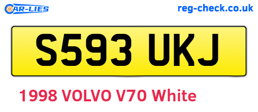S593UKJ are the vehicle registration plates.
