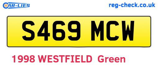 S469MCW are the vehicle registration plates.