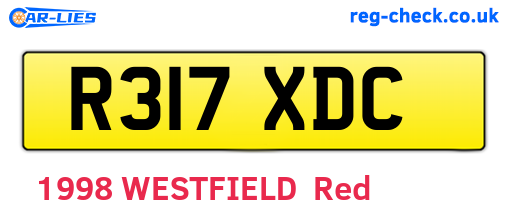R317XDC are the vehicle registration plates.