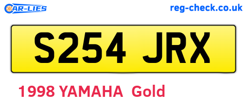 S254JRX are the vehicle registration plates.