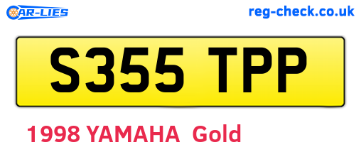 S355TPP are the vehicle registration plates.