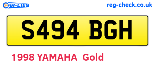 S494BGH are the vehicle registration plates.