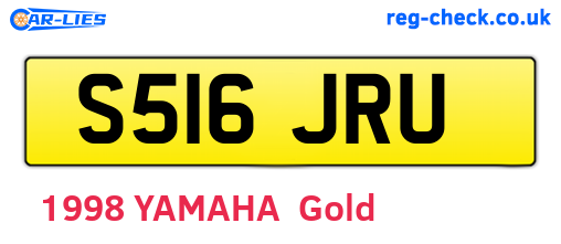 S516JRU are the vehicle registration plates.