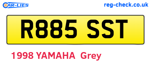 R885SST are the vehicle registration plates.