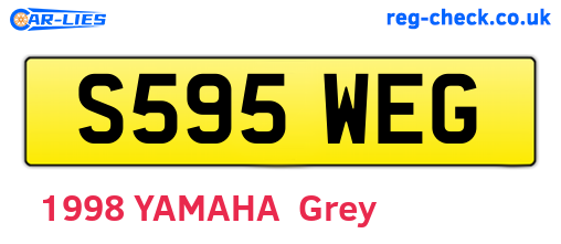 S595WEG are the vehicle registration plates.