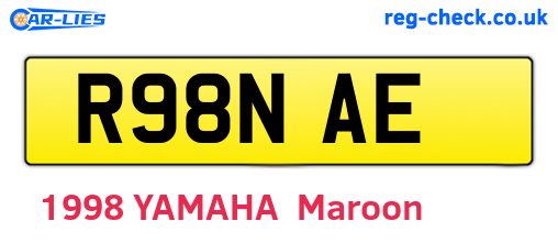R98NAE are the vehicle registration plates.