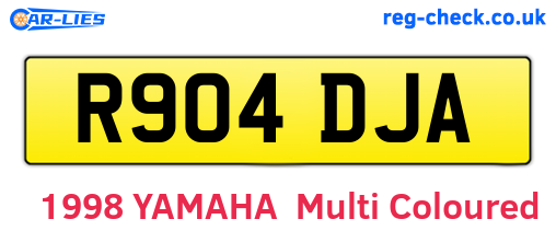 R904DJA are the vehicle registration plates.