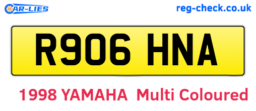R906HNA are the vehicle registration plates.