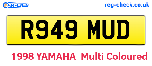 R949MUD are the vehicle registration plates.