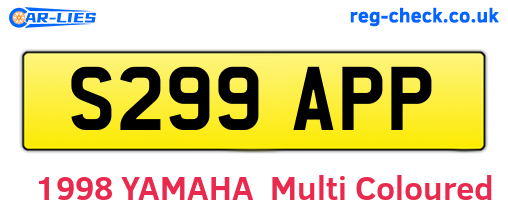 S299APP are the vehicle registration plates.