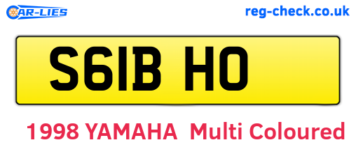 S61BHO are the vehicle registration plates.