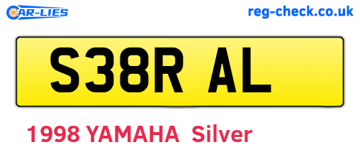 S38RAL are the vehicle registration plates.