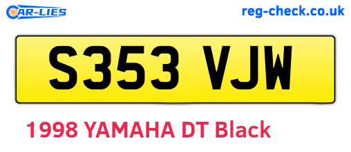 S353VJW are the vehicle registration plates.