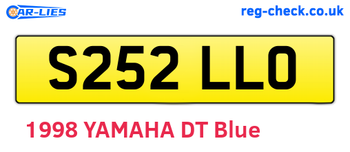 S252LLO are the vehicle registration plates.