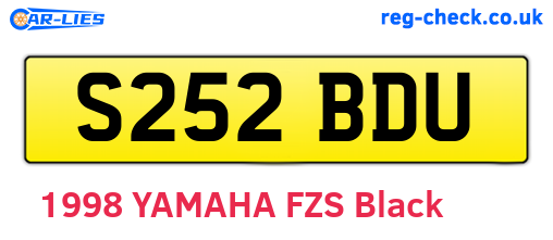S252BDU are the vehicle registration plates.