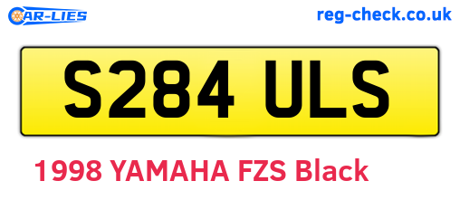 S284ULS are the vehicle registration plates.