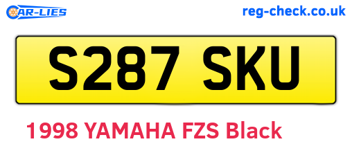 S287SKU are the vehicle registration plates.