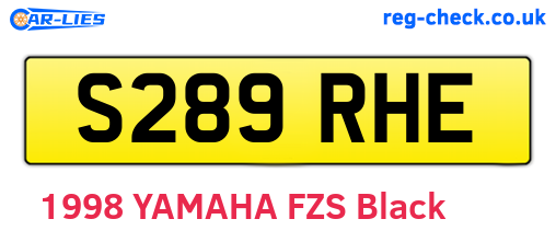 S289RHE are the vehicle registration plates.