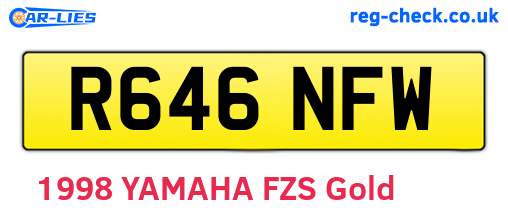 R646NFW are the vehicle registration plates.