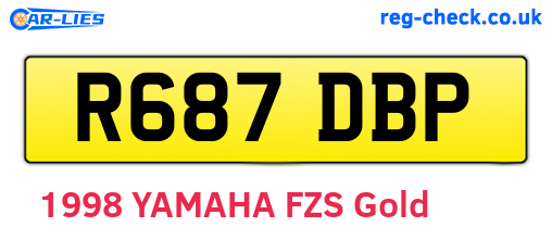 R687DBP are the vehicle registration plates.