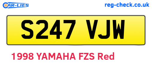 S247VJW are the vehicle registration plates.