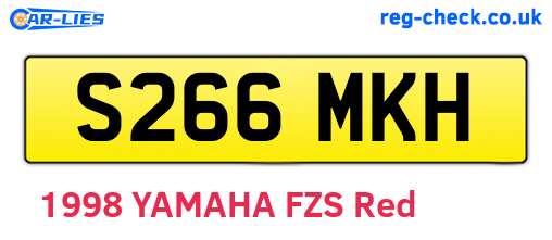 S266MKH are the vehicle registration plates.
