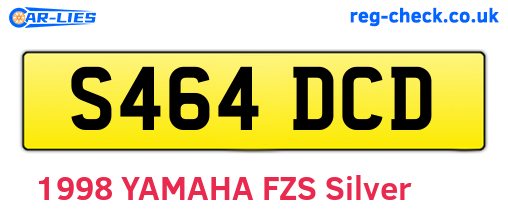 S464DCD are the vehicle registration plates.