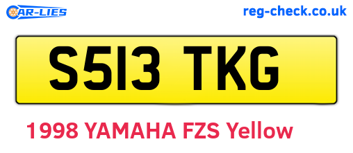 S513TKG are the vehicle registration plates.