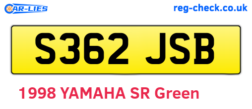 S362JSB are the vehicle registration plates.