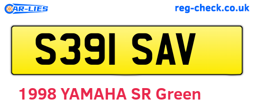 S391SAV are the vehicle registration plates.