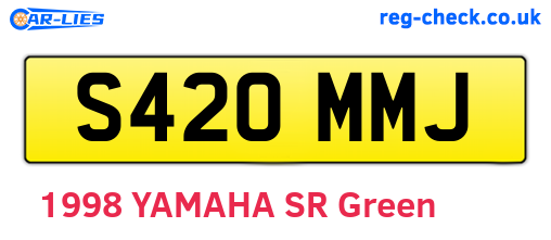 S420MMJ are the vehicle registration plates.