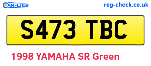 S473TBC are the vehicle registration plates.