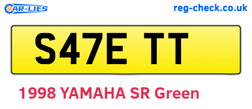 S47ETT are the vehicle registration plates.