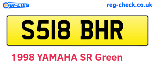 S518BHR are the vehicle registration plates.