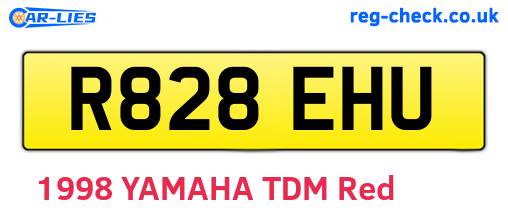 R828EHU are the vehicle registration plates.
