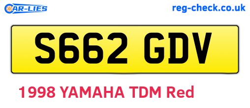S662GDV are the vehicle registration plates.
