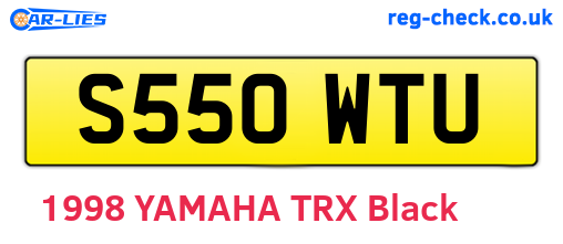 S550WTU are the vehicle registration plates.