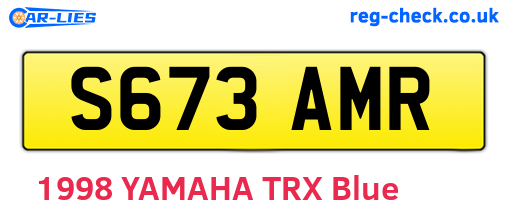 S673AMR are the vehicle registration plates.