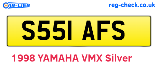 S551AFS are the vehicle registration plates.